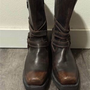 Harley-Davidson Rich Brown Leather Western Boots